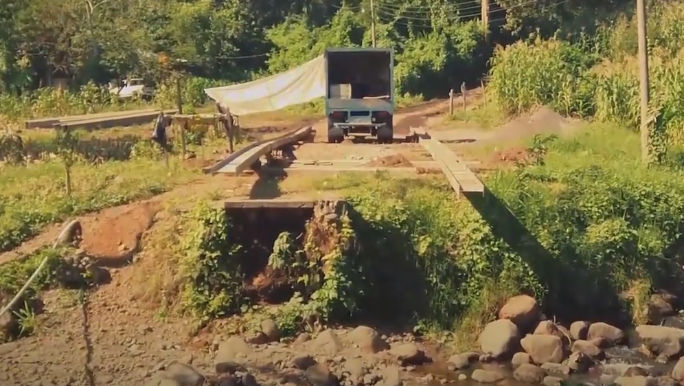 Empieza instalación de puente Bailey en comunidad de Suchitepéquez