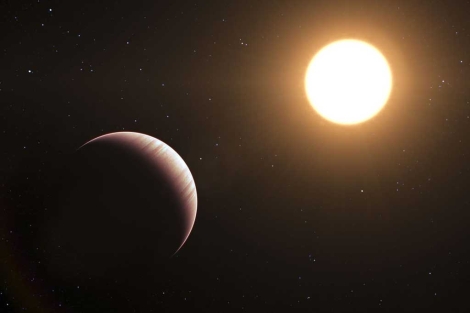 Observan por primera vez cómo una estrella está ovalando a su exoplaneta
