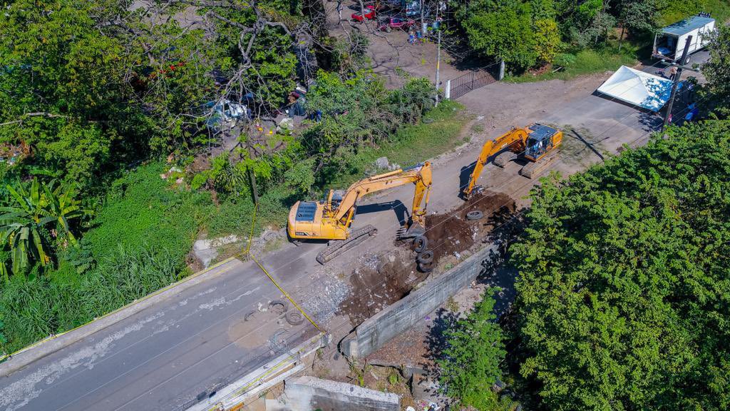 Comienzan trabajos de reposición del puente La Naisa, en Escuintla