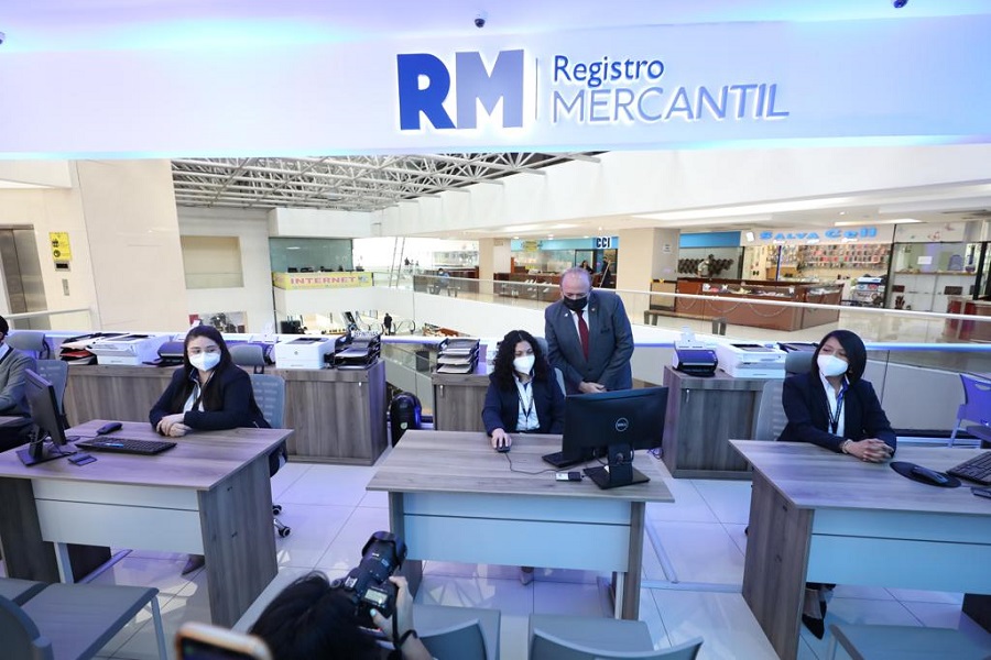 Las nuevas instalaciones del Registro Mercantil se encuentran en el tercer piso del Centro Empresarial Géminis 10, zona 10. /Foto: Mineco