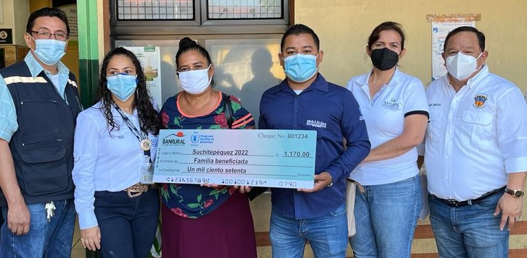 Familias de San Lorenzo, Suchitepéquez, reciben aporte del Programa Mundial de Alimentos