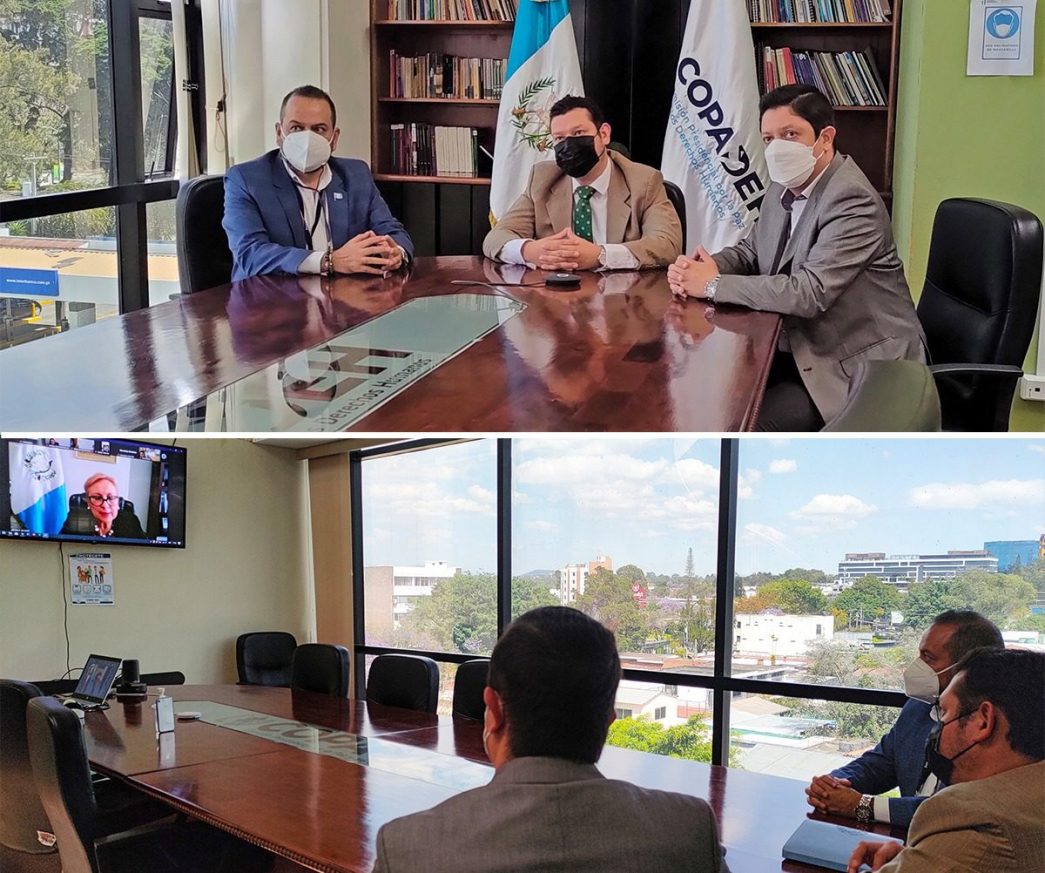 Autoridades de la Copadeh en reunión virtual con la misión permanente del Minex en Washington DC.