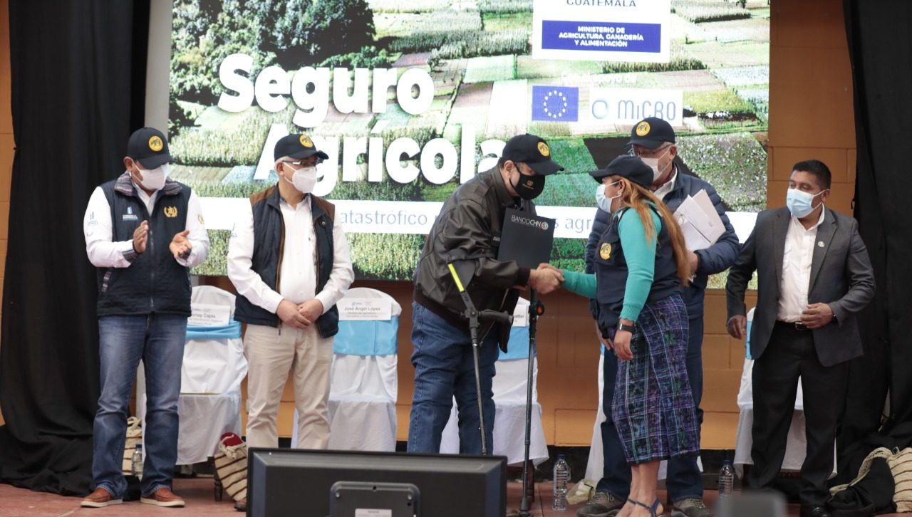 El mandatario Giammattei resaltó la importancia de apoyar a los pequeños productores con el Seguro Agrícola.