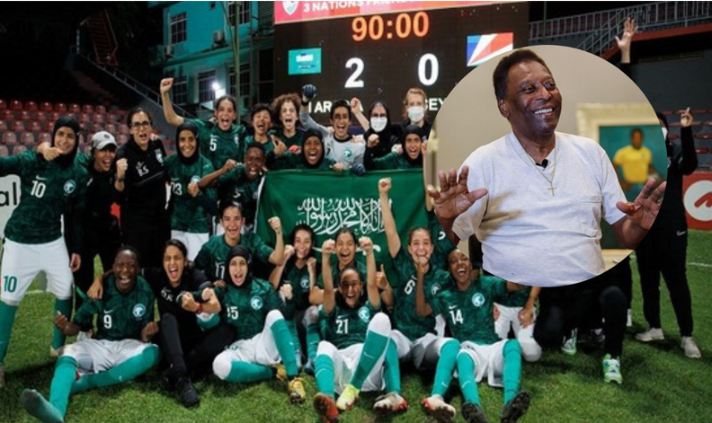 Pelé felicita a la selección femenina saudí por su primer partido oficial