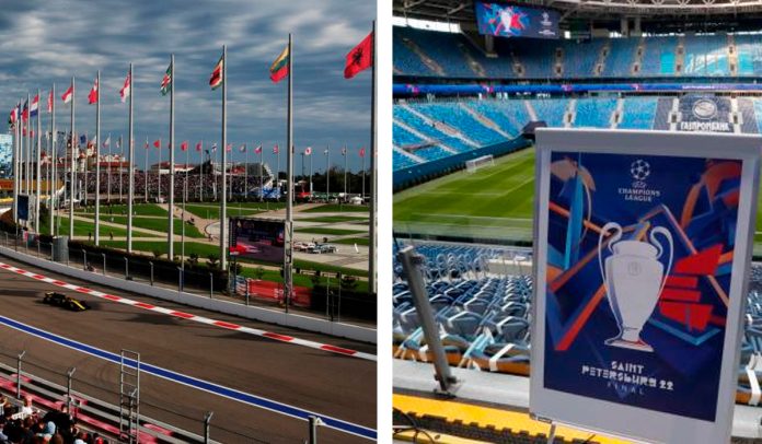 UEFA y Fórmula Uno se llevan de Rusia la Champions y el GP de Sochi