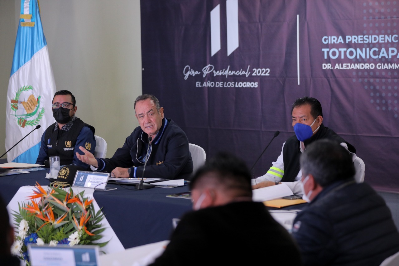 Gira presidencial 2022: Más de 105 millones de quetzales en proyectos para Totonicapán