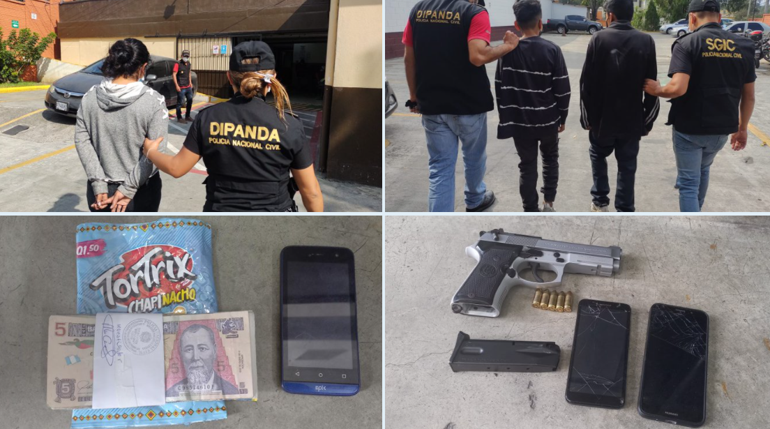 Combate a extorsiones deja cuatro capturas y dos menores remitidos