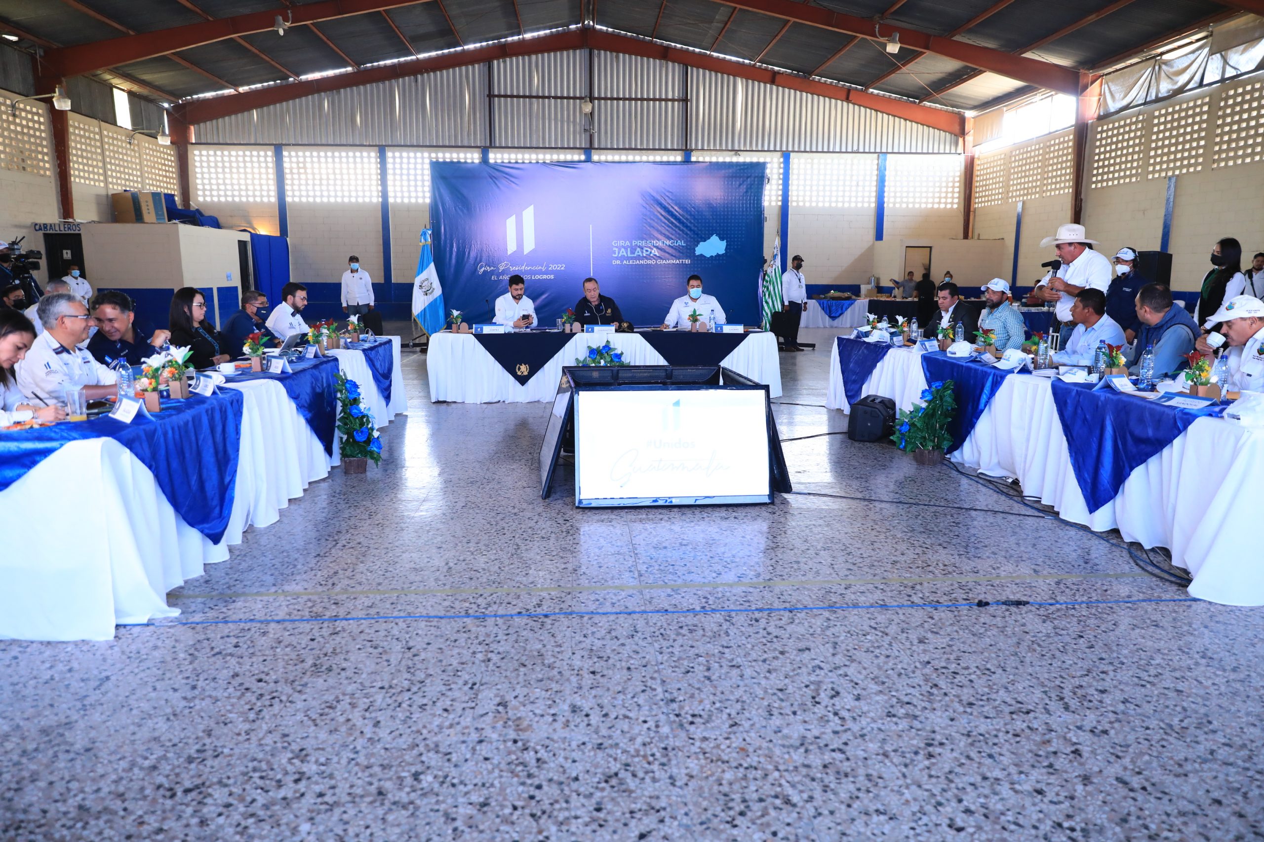 Mandatario Giammattei lideró la gira presidencial 2022 en Jalapa.