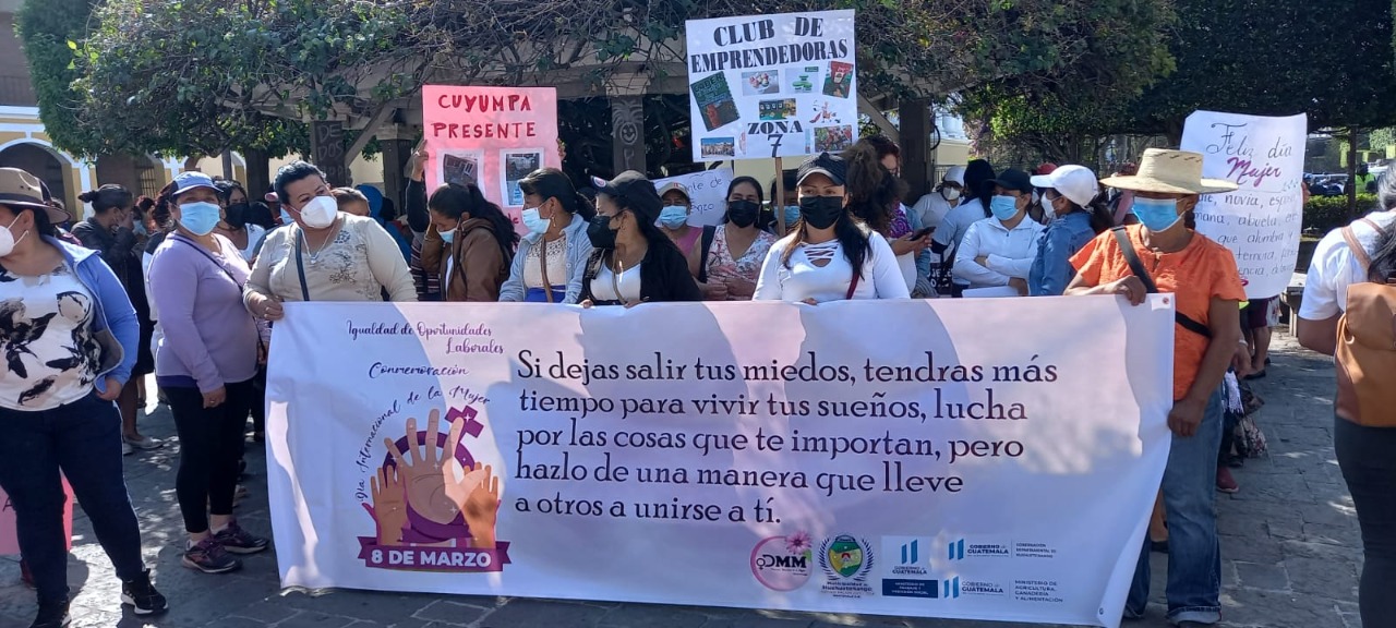 Mujeres marchan en Huehuetenango para promover la igualdad