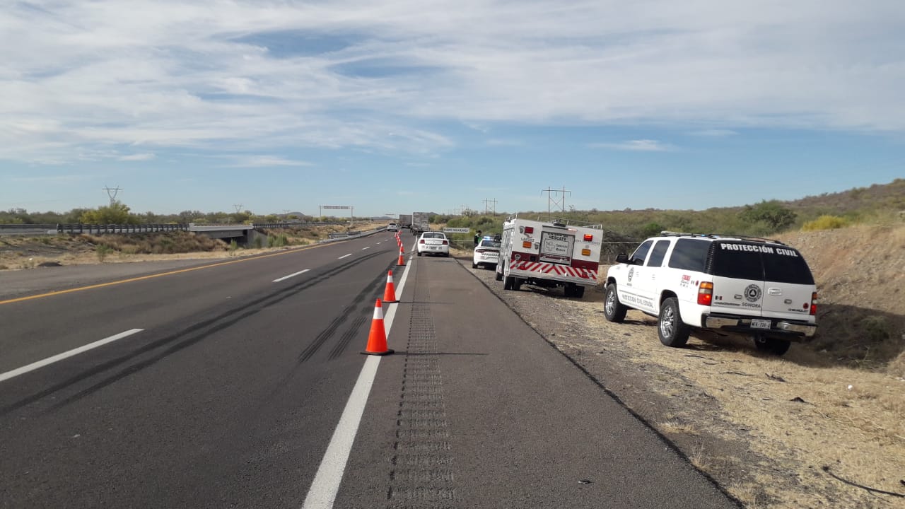 Este es el lugar del accidente vial ocurrido el 19 de abril en el Estado de Sonora, México.