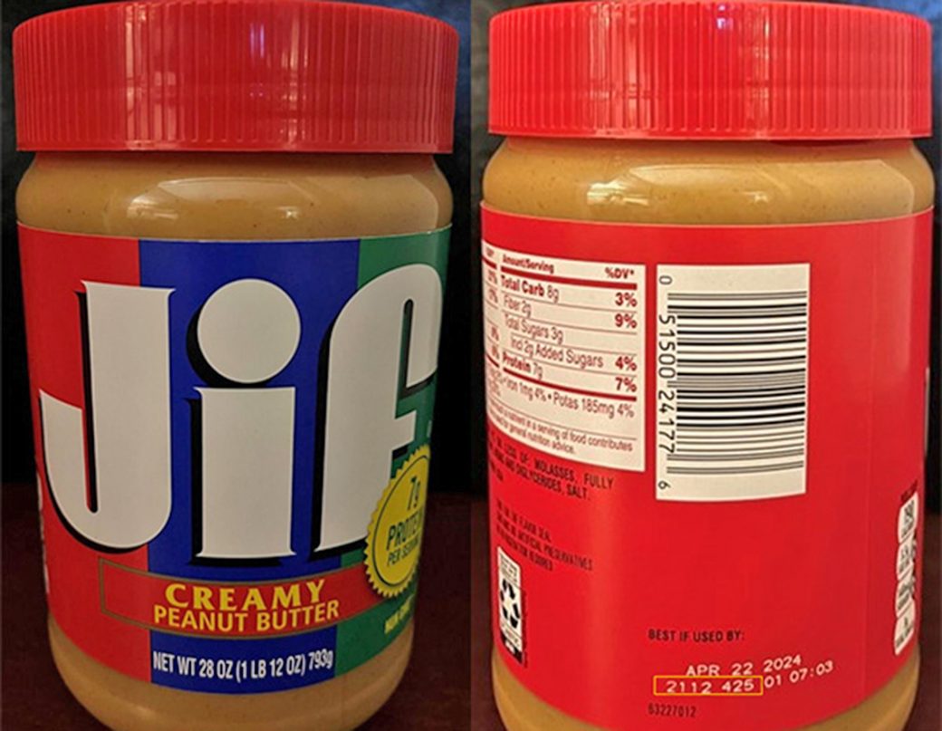 Emiten alerta sanitaria para evitar consumo de mantequilla de maní marca Jif