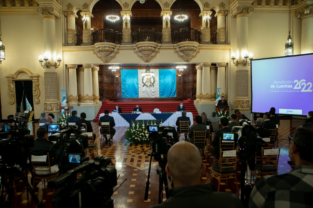 Presentación del informe de rendición de cuentas del primer cuatrimestre del 2022.