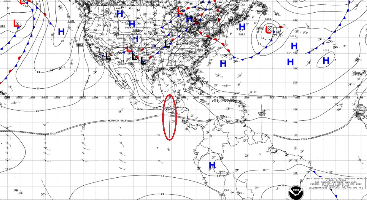 Lluvias se deben al desplazamiento de una onda del este