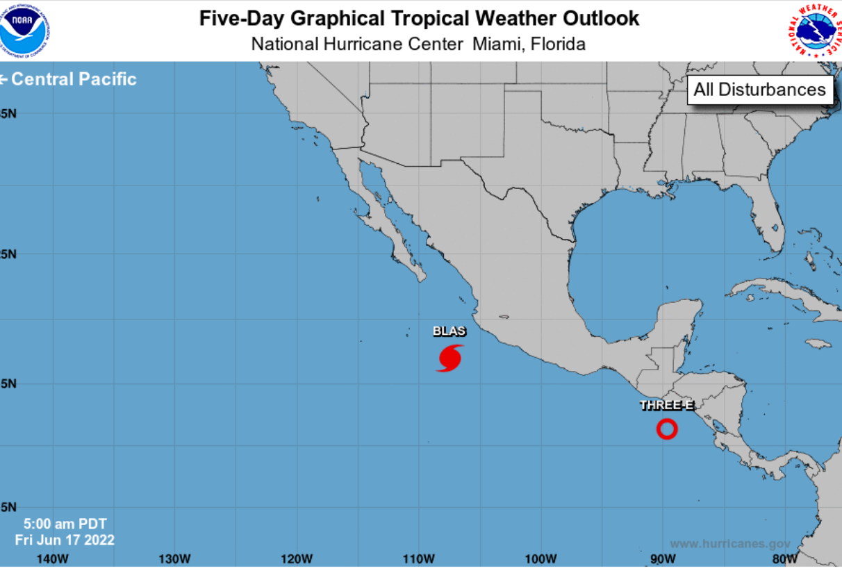 Depresión tropical Tres-E se fortalece a tormenta tropical Celia