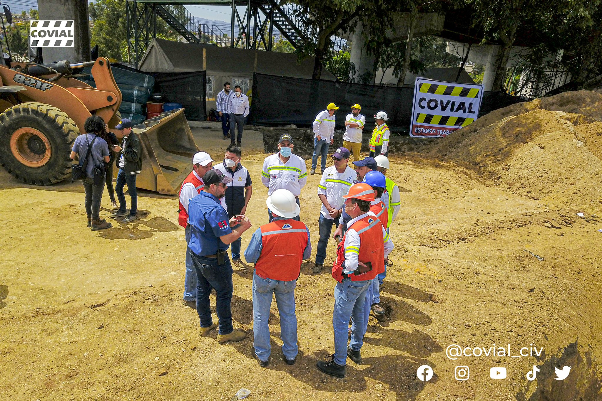 Realizan inspecciones en el hundimiento en Villa Nueva