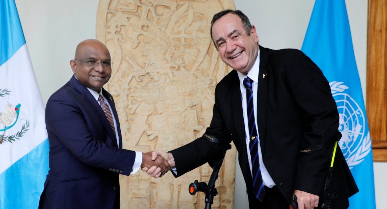Mandatario recibe al presidente de la Asamblea General de las Naciones Unidas