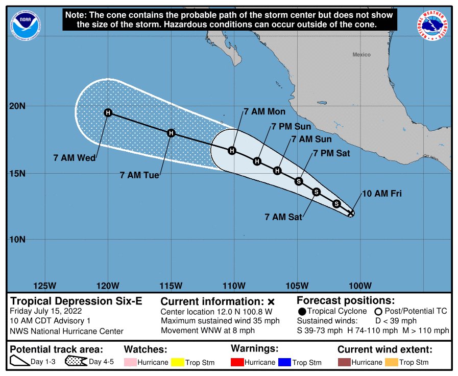 La tormenta tropical Estelle avanza ocasionando fuertes lluvias en México