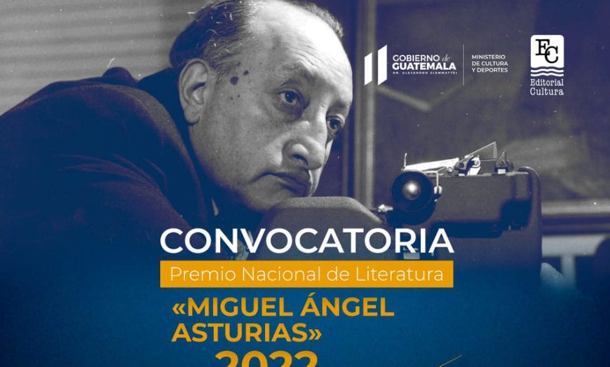 Abren convocatoria para el Premio Nacional de Literatura Miguel Ángel Asturias 2022