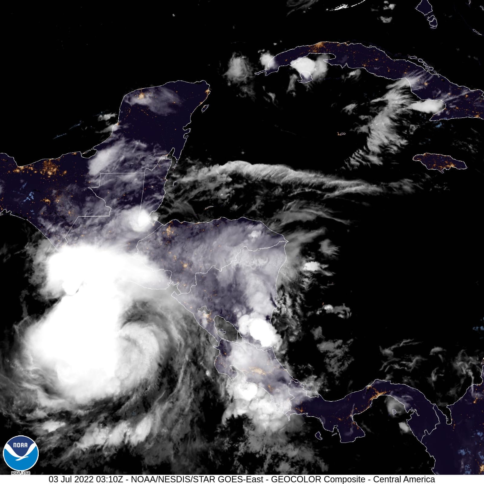 Tormenta tropical Bonnie provoca lluvias y lloviznas en el territorio nacional