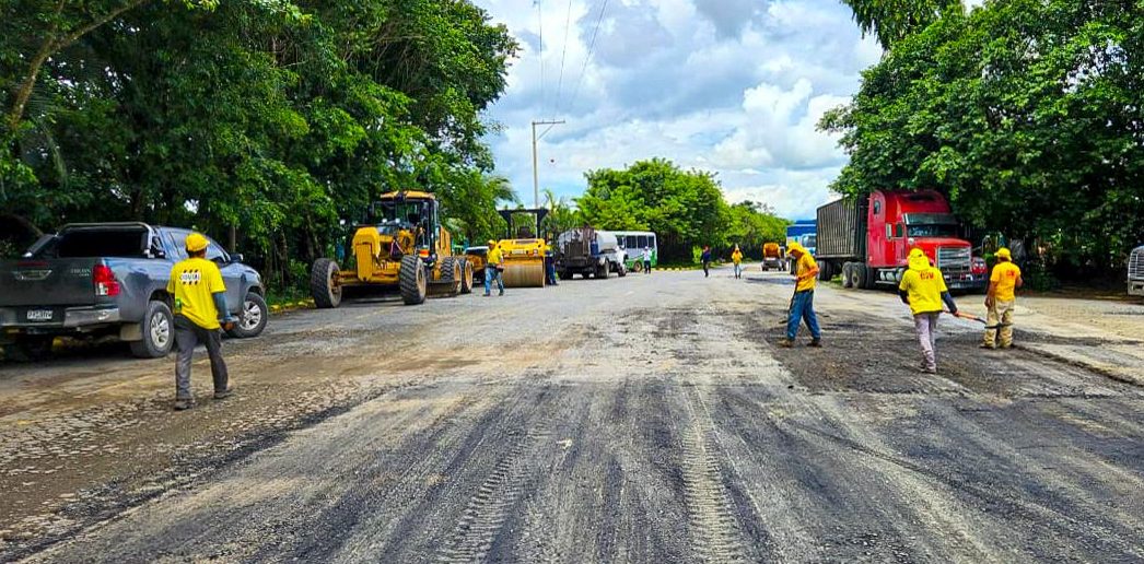 Covial trabaja para rehabilitar ruta a Quiriguá
