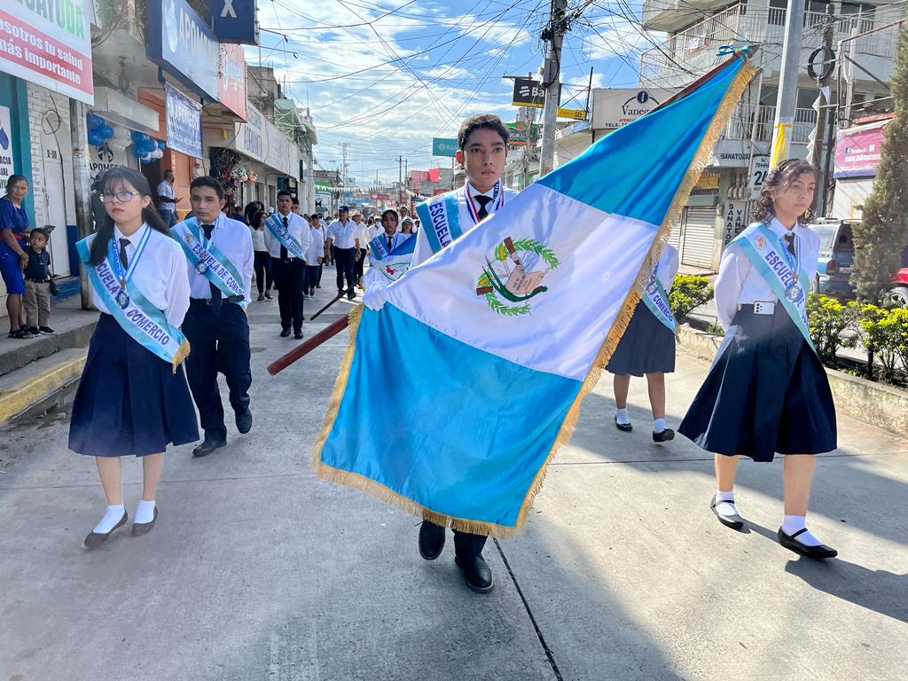 Fervor patrio enlas calles de Jutiapa