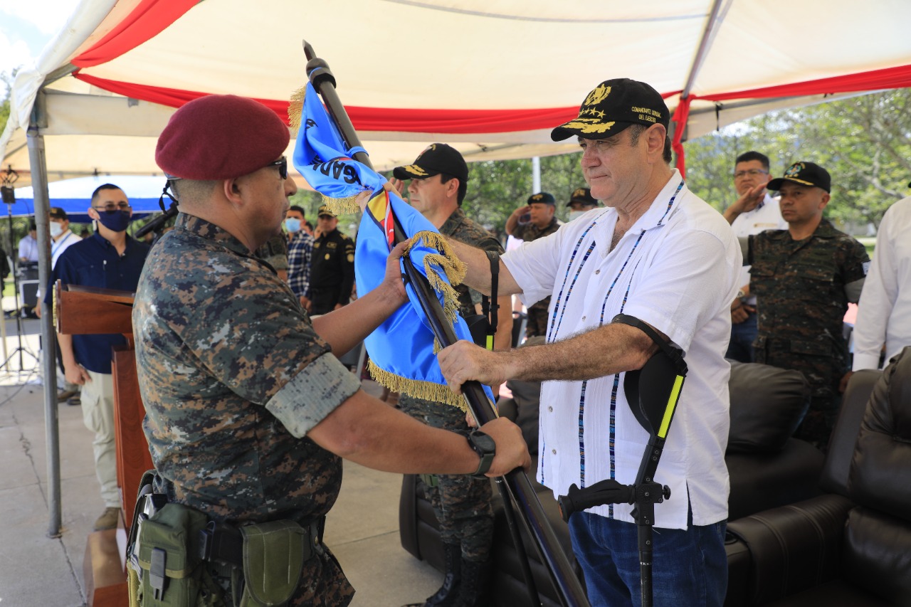 El presidente Alejandro Giammattei dio por inauguradas las operaciones en esta brigada.
