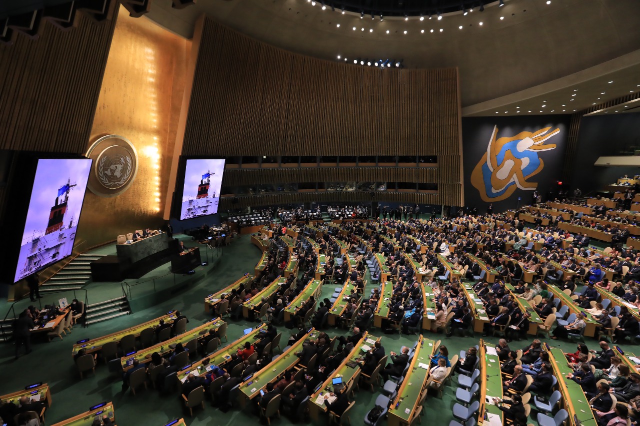 Presidente Alejandro Giammattei participa en la 77 periodo de sesiones de la Asamblea General de la ONU.