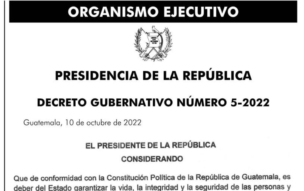 Publican decreto de estado de calamidad pública por efectos de Julia