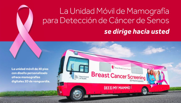 Unidad móvil para detección de cáncer llega a Riverhead, Estados Unidos