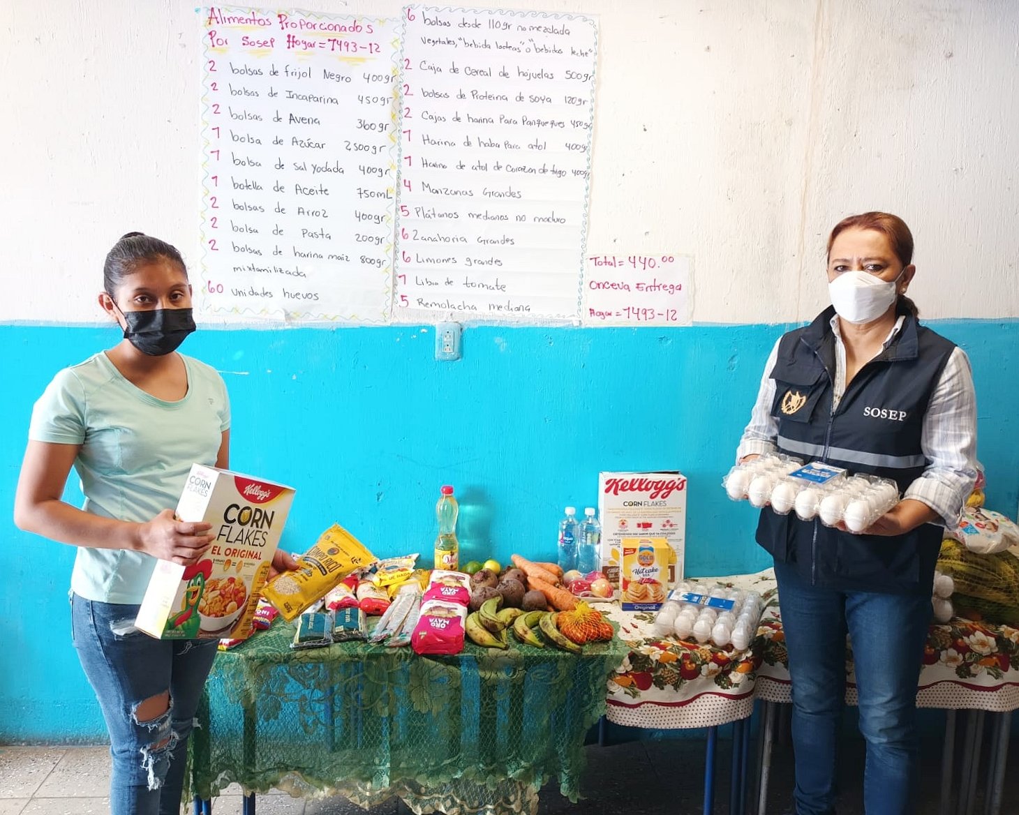 SOSEP entrega alimentos por decimoprimera vez en el año