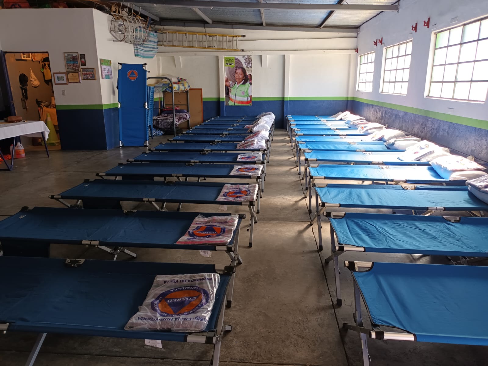 Conred ha habilitado albergues para la asistencia a los guatemaltecos. /Foto: Conred