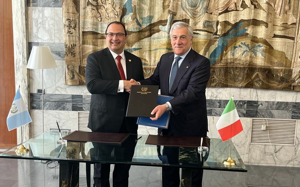 Guatemala refuerza relaciones bilaterales con Italia