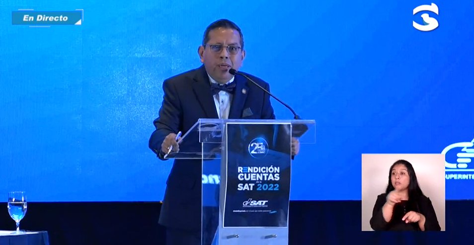El superintendente de Administración Tributaria (SAT), Marco Livio Díaz,