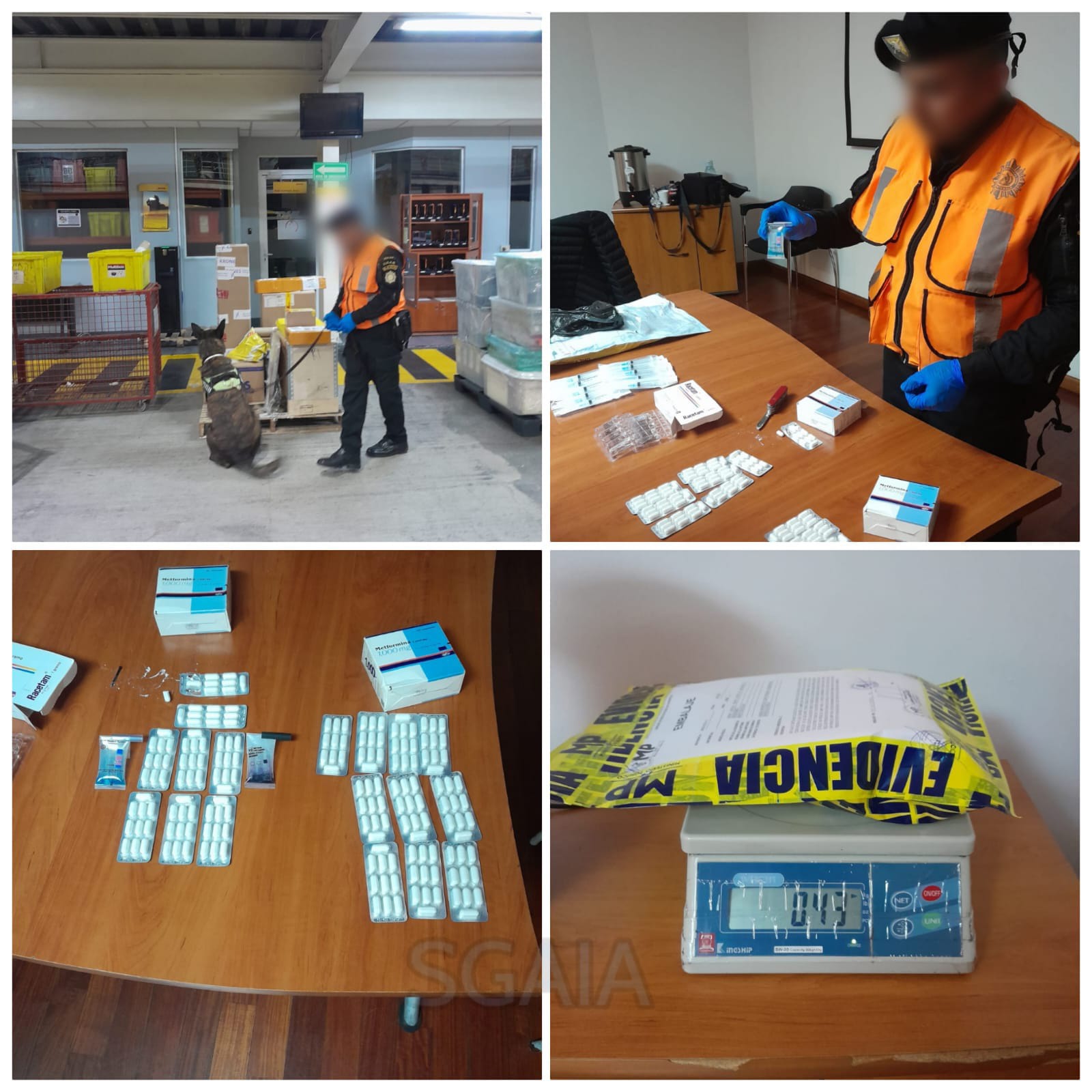 Localizan droga en bodega del Aeropuerto La Aurora