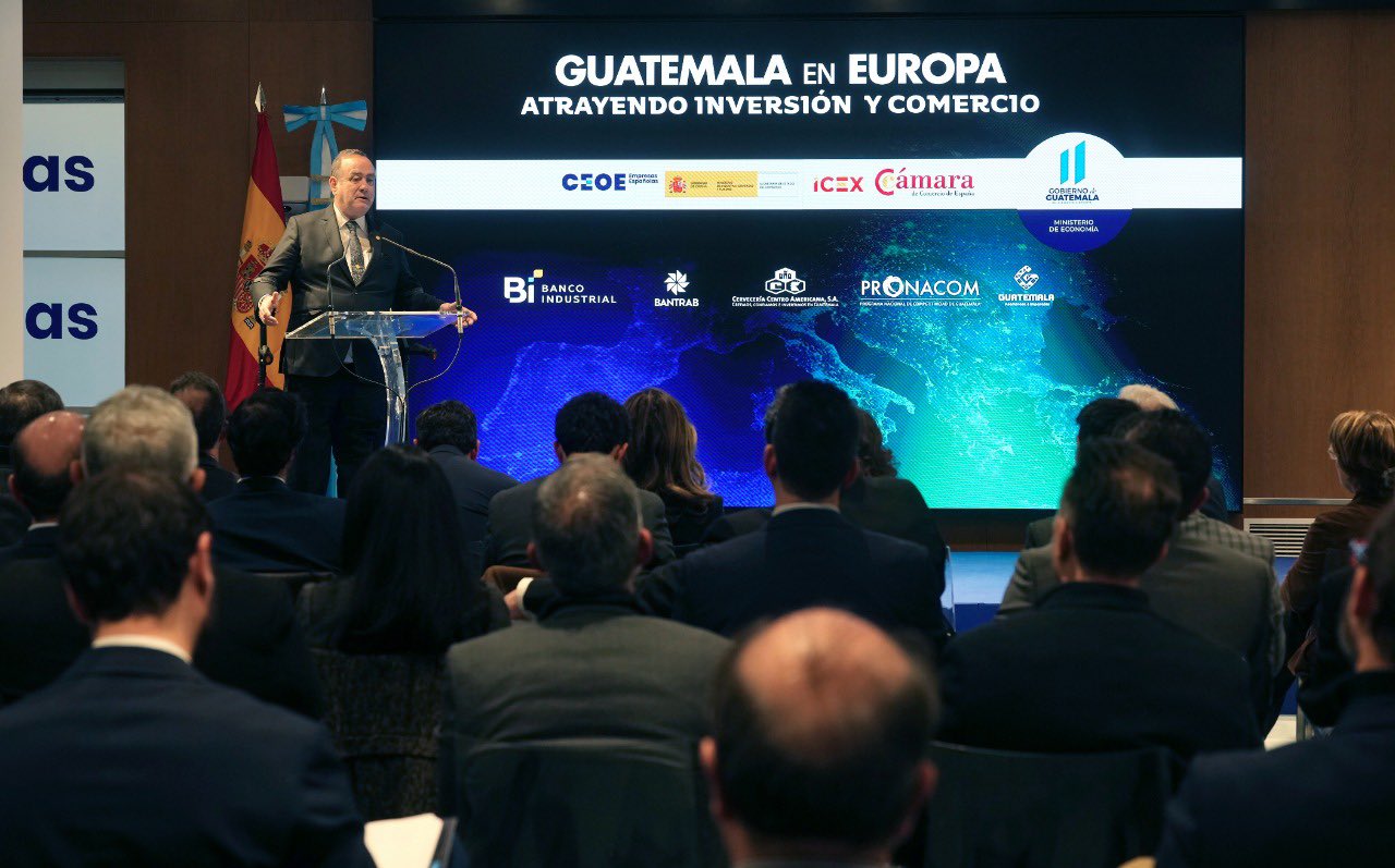 Presidente participó en el encuentro Guatemala en Europa, atrayendo Inversión y Comercio. /Foto: SCSP