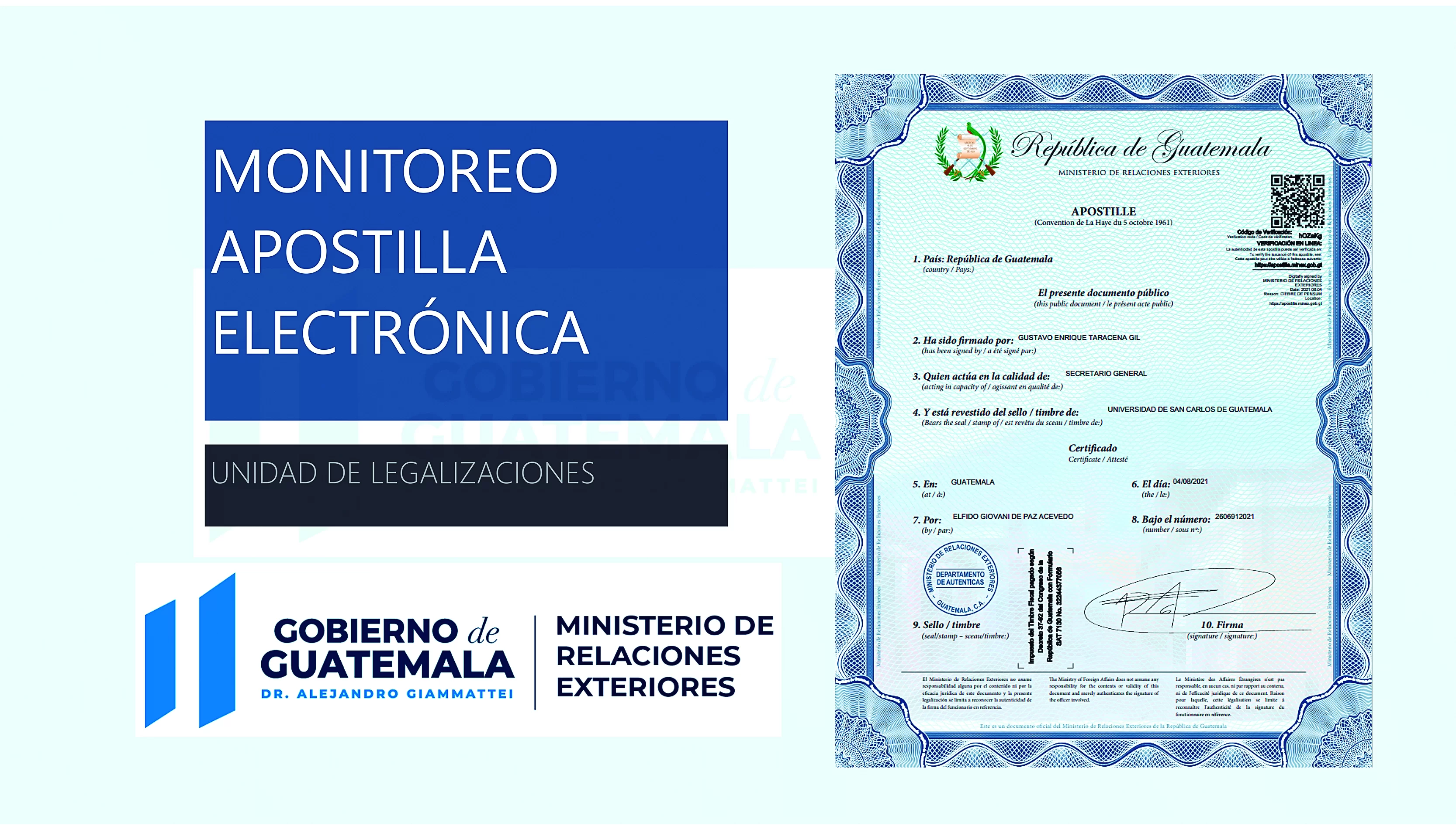 Apostillado de documentos Minex.
