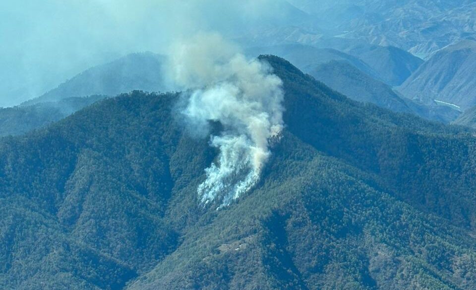 Incendio registrado en Rabinal, Baja Verapaz. /Foto: Conred