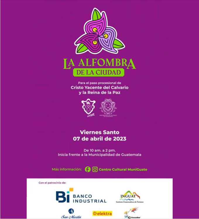 Elaboración de la alfombra más grande de Guatemala.