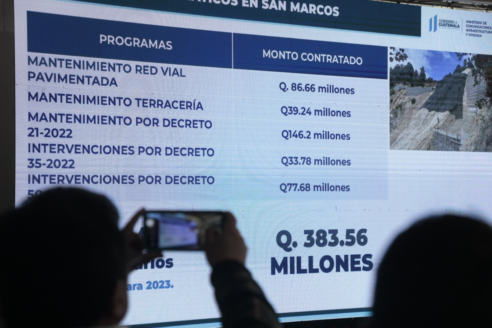 Gira presidencial conoce proyectos de desarrollo en San Marcos