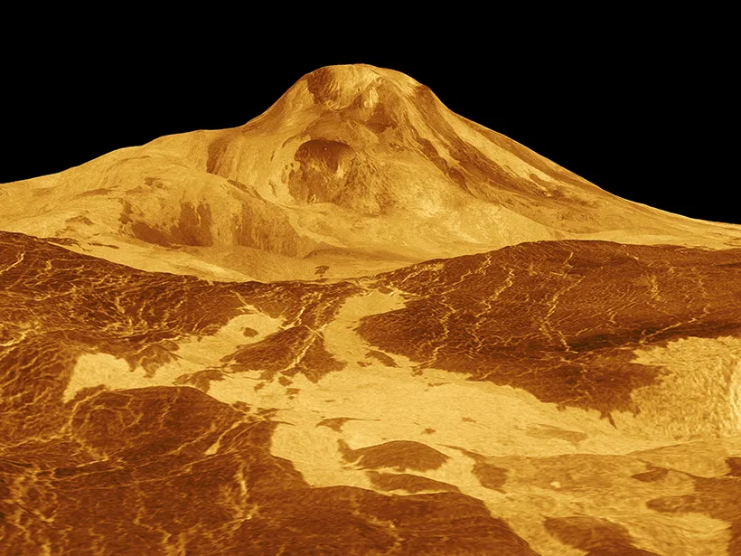 Descubren un volcán activo en Venus