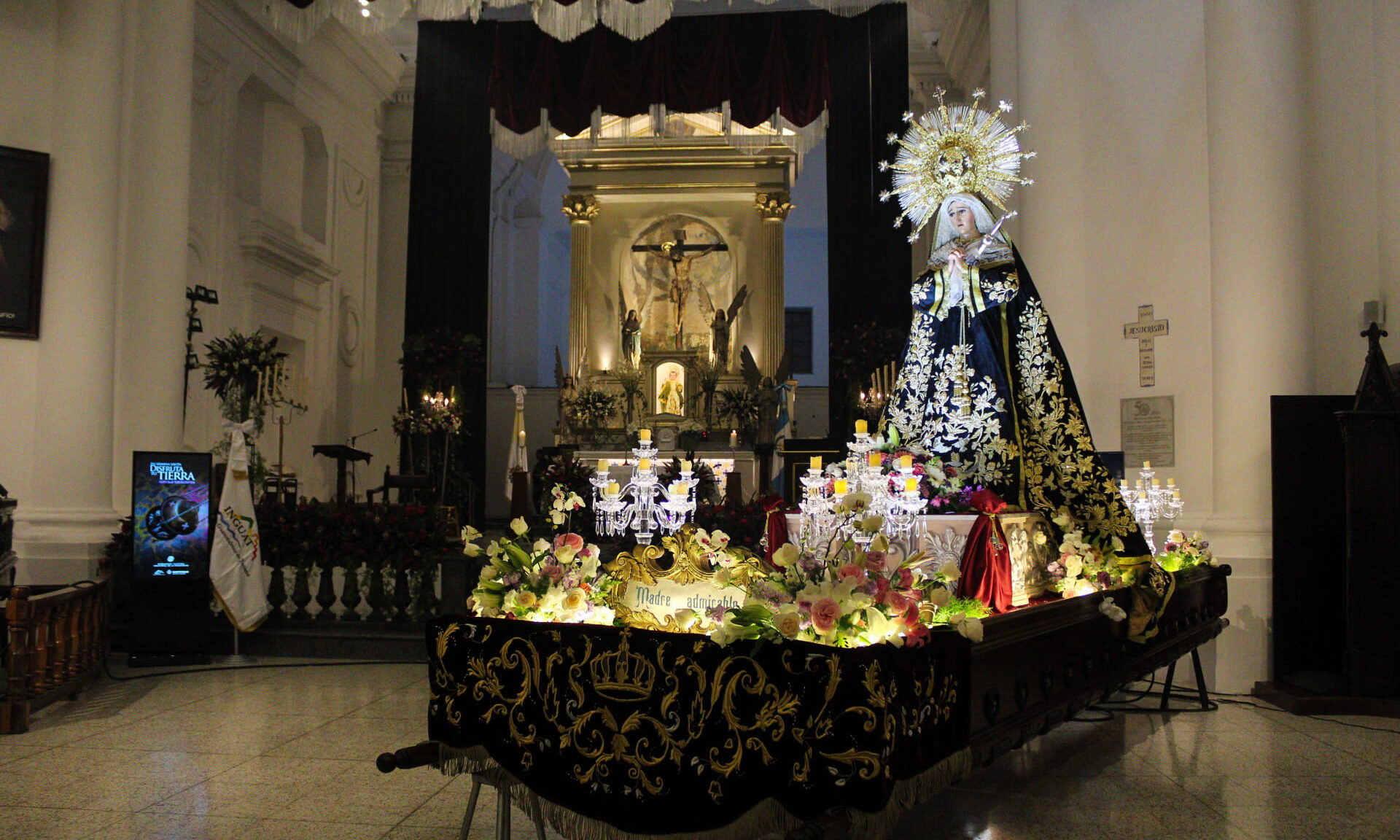 Exposición C.I Virgen de Soledad del templo de la Recolección. /Foto: Penitencia y Fe Guatemala
