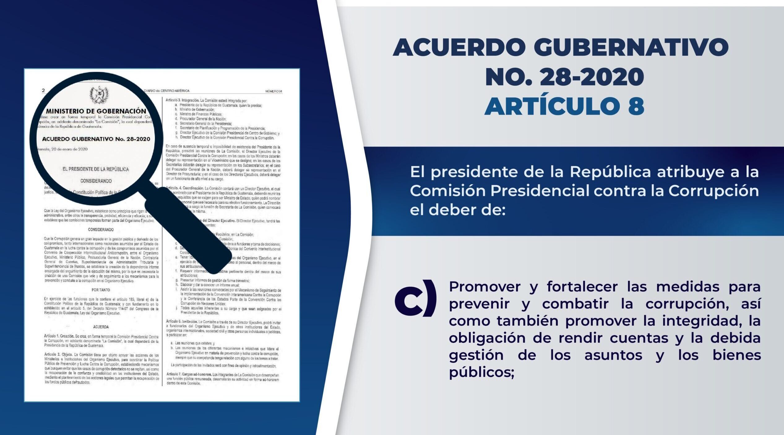 Amplían vigencia de la Comisión Presidencial contra la Corrupción