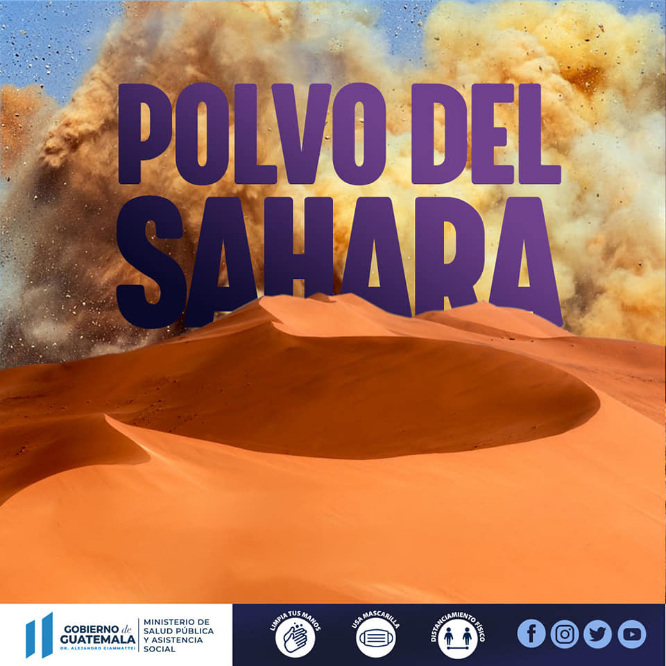 Autoridades recomiendan tomar precauciones ante la caída de polvo del Sahara.