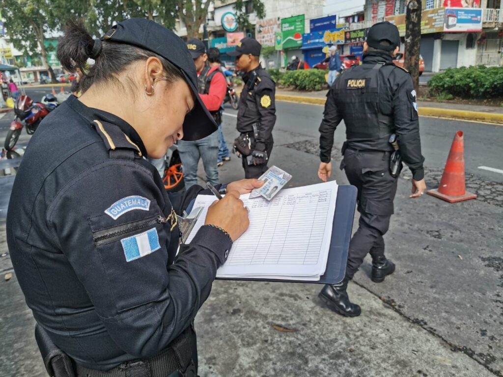 Operativos de Seguridad en varias zonas de la ciudad capital. / Foto: PNC
