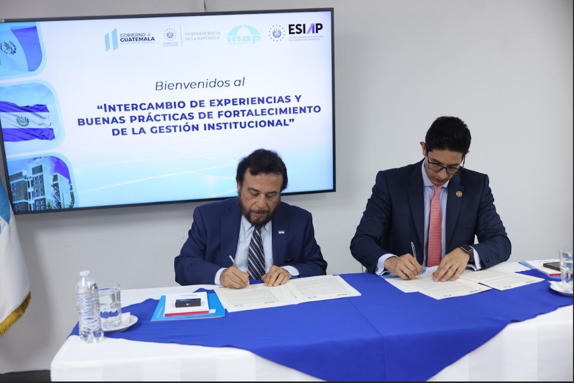 Firma de convenio Guatemala y El Salvador