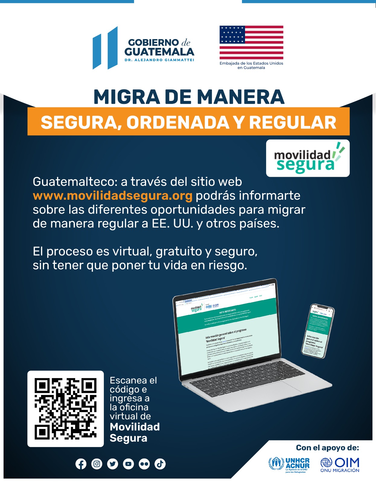 Guatemala y EE. UU. lanzan programa Movilidad Segura