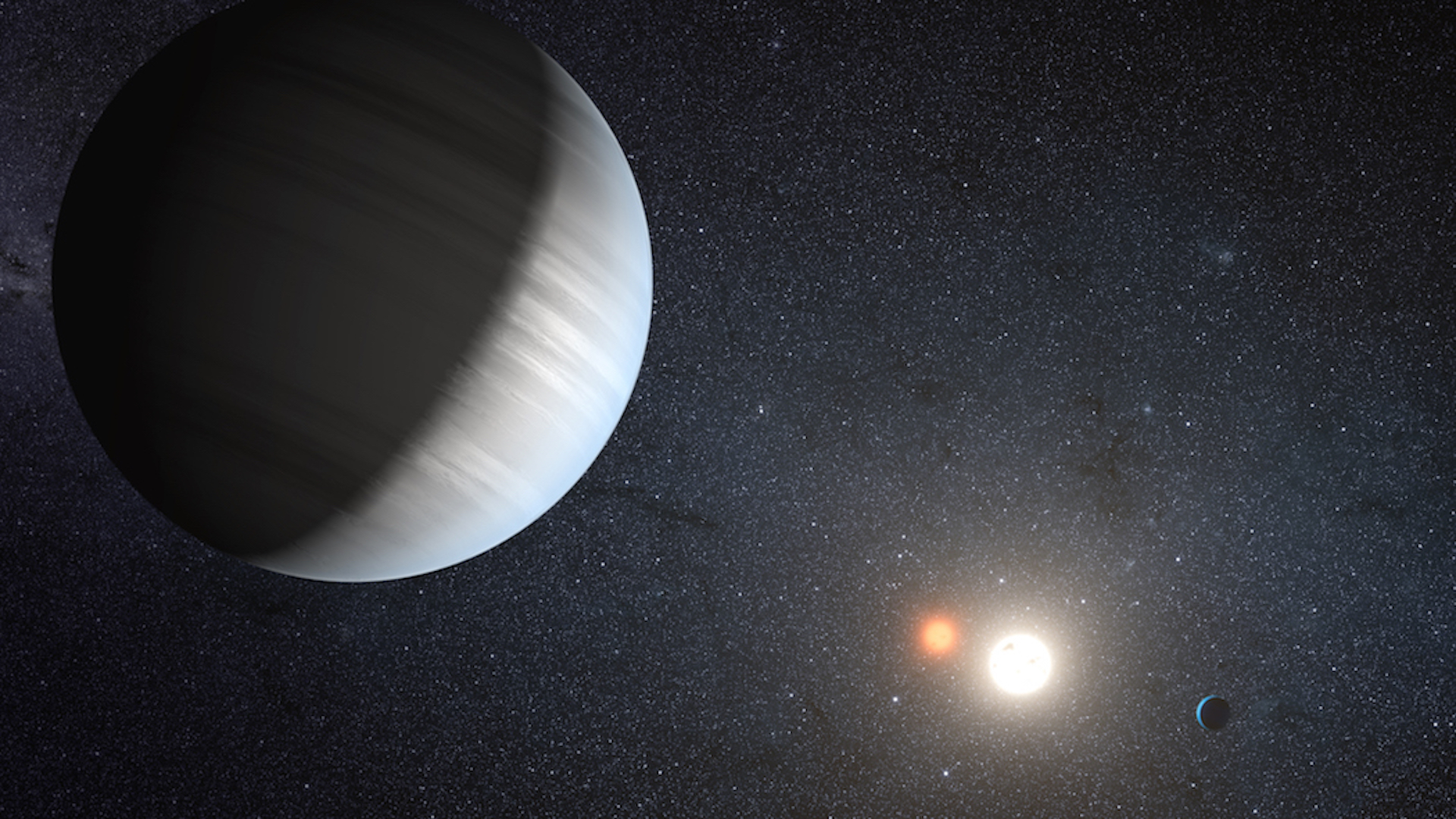 El planeta BEBOP 1c orbita dos estrellas.