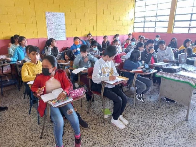 Niños y niñas de Quiché se involucran en reforestación
