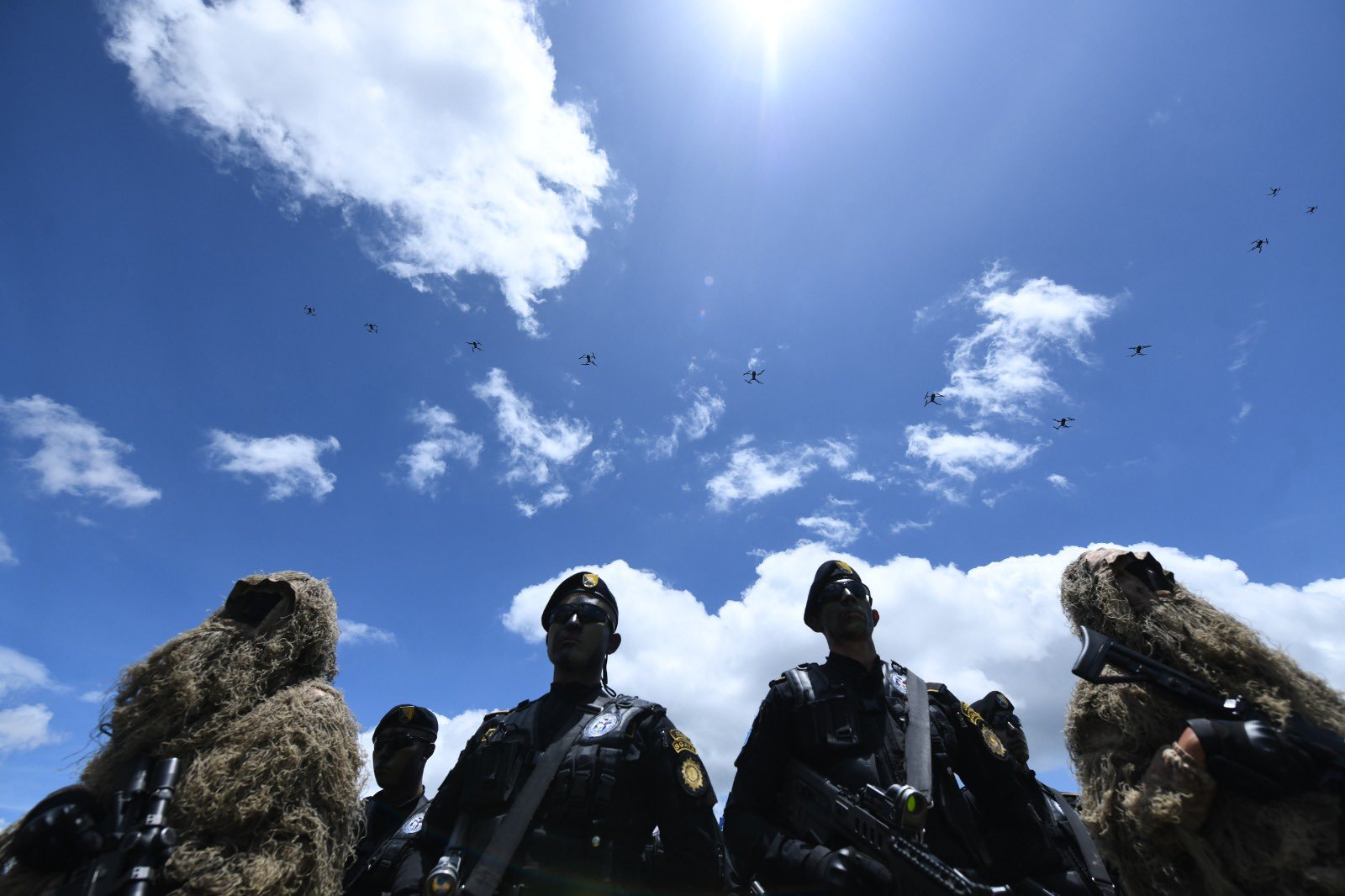 Presentación de la Unidad Especial de Drones de la Policía Nacional Civil