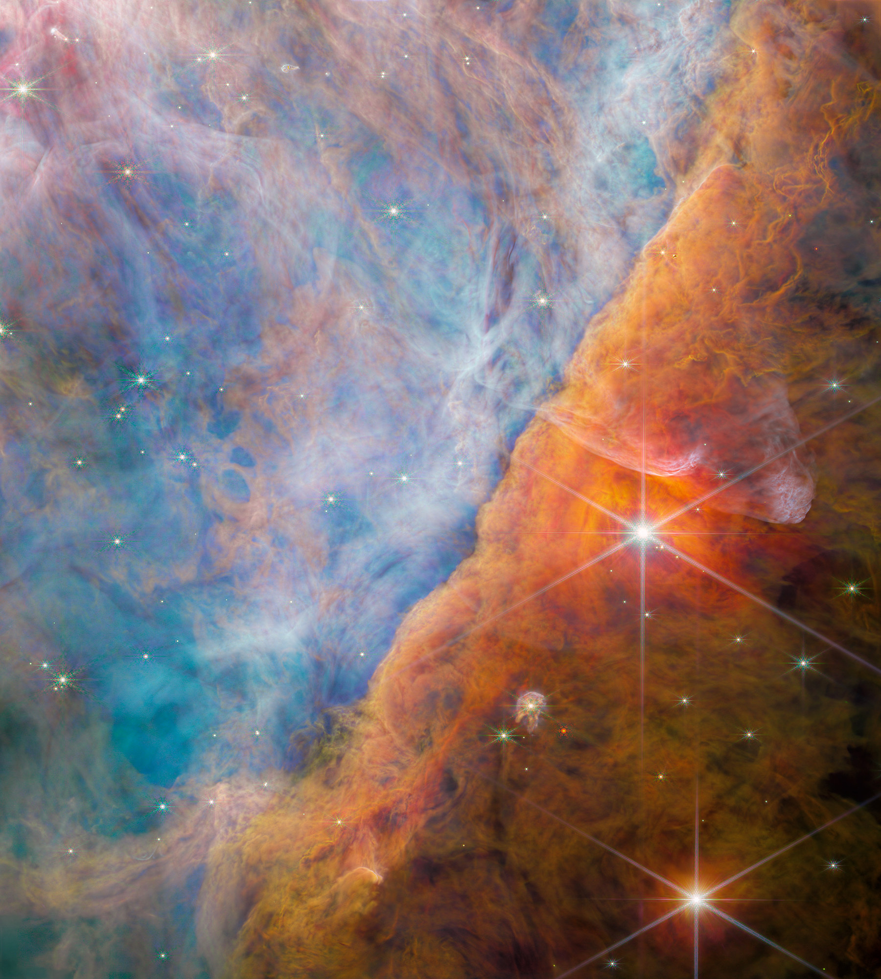 La Barra de Orión captada por el telescopio James Webb. / Foto: NASA.